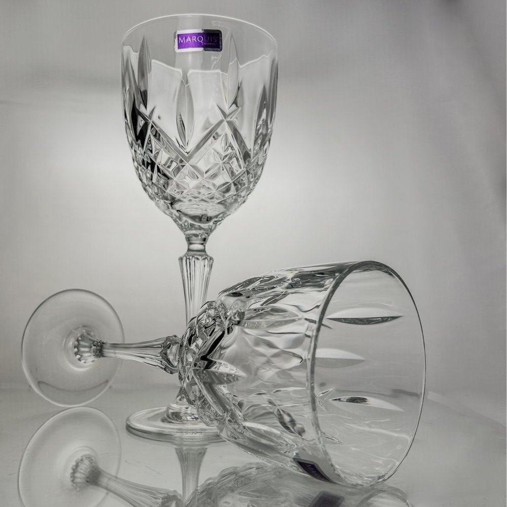 Mikasa Waterford Crystal Goblets | Wine Glasses | Beautiful Glassware for Two - Picture 7 of 8